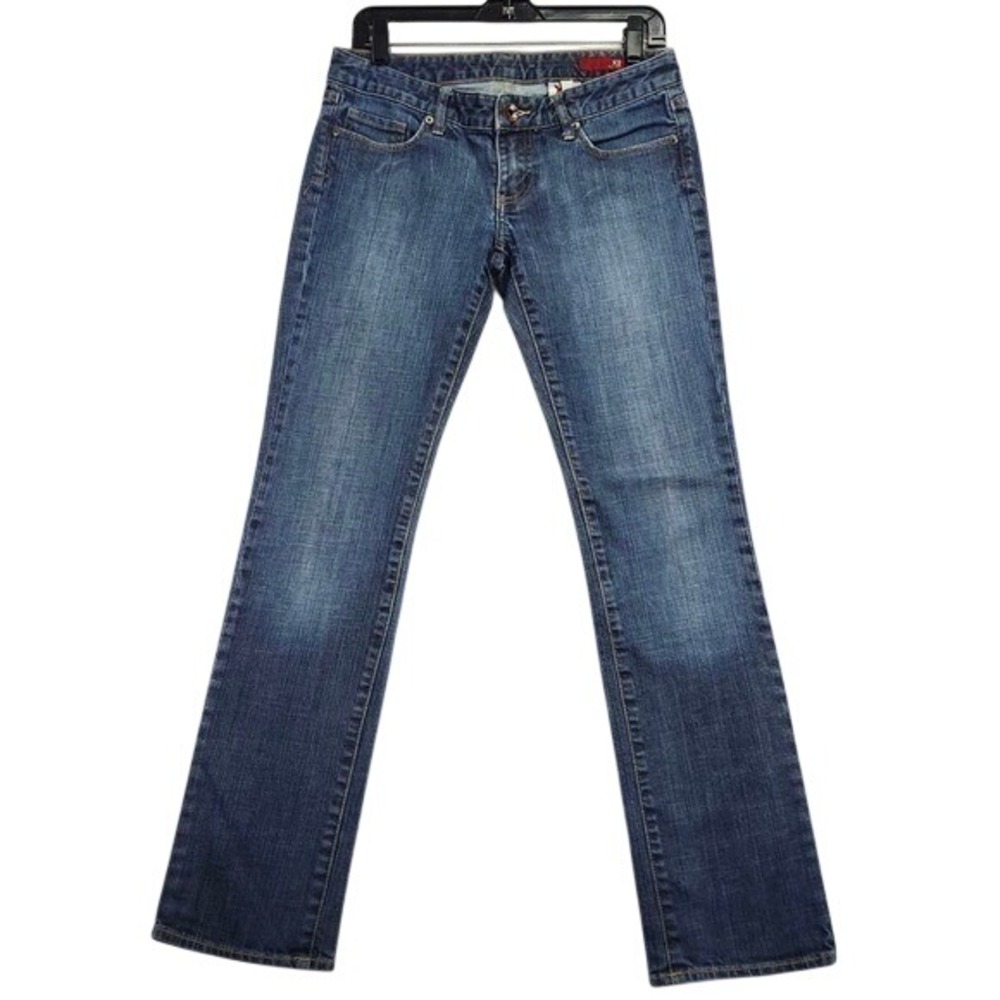 X2 Straight Leg Jeans Womens Size 6 Blue Excellent Low Rise Medium Wash Denim